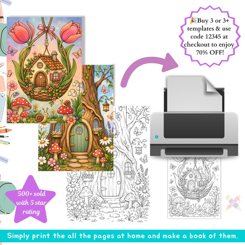 Fairycore Coloring Fairycore Gift Fairy World Fairy Kingdom Magic Garden Magical World Fantasy Realm Mystical Garden Woodland Fairies Fantasy Escape Blooming Cottage Floral Home Flower Cottage Art Garden House Art Botanical Cottage Rose Cottage Wildflower Cottage Flower Village Blooming Houses Nature Fantasy Mushroom Cottage Treehouse Coloring Cozy Homes Coloring Fairytale Coloring Fantasy Homes Cute Cottage Art Whimsical Village Fantasy Landscape Cozy Garden Art Cottagecore Gift