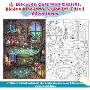 Fantasy coloring book 70+ adults digital magical coloring fairytale whimsical coloring cozy enchanted coloring pages printable pdf cottagecore coloring cozy cute coloring magical coloring mystical coloring fairytale coloring whimsical coloring enchanted coloring detailed coloring forest coloring page adult coloring pages coloring book print digital coloring pdf fantasy coloring pdf
