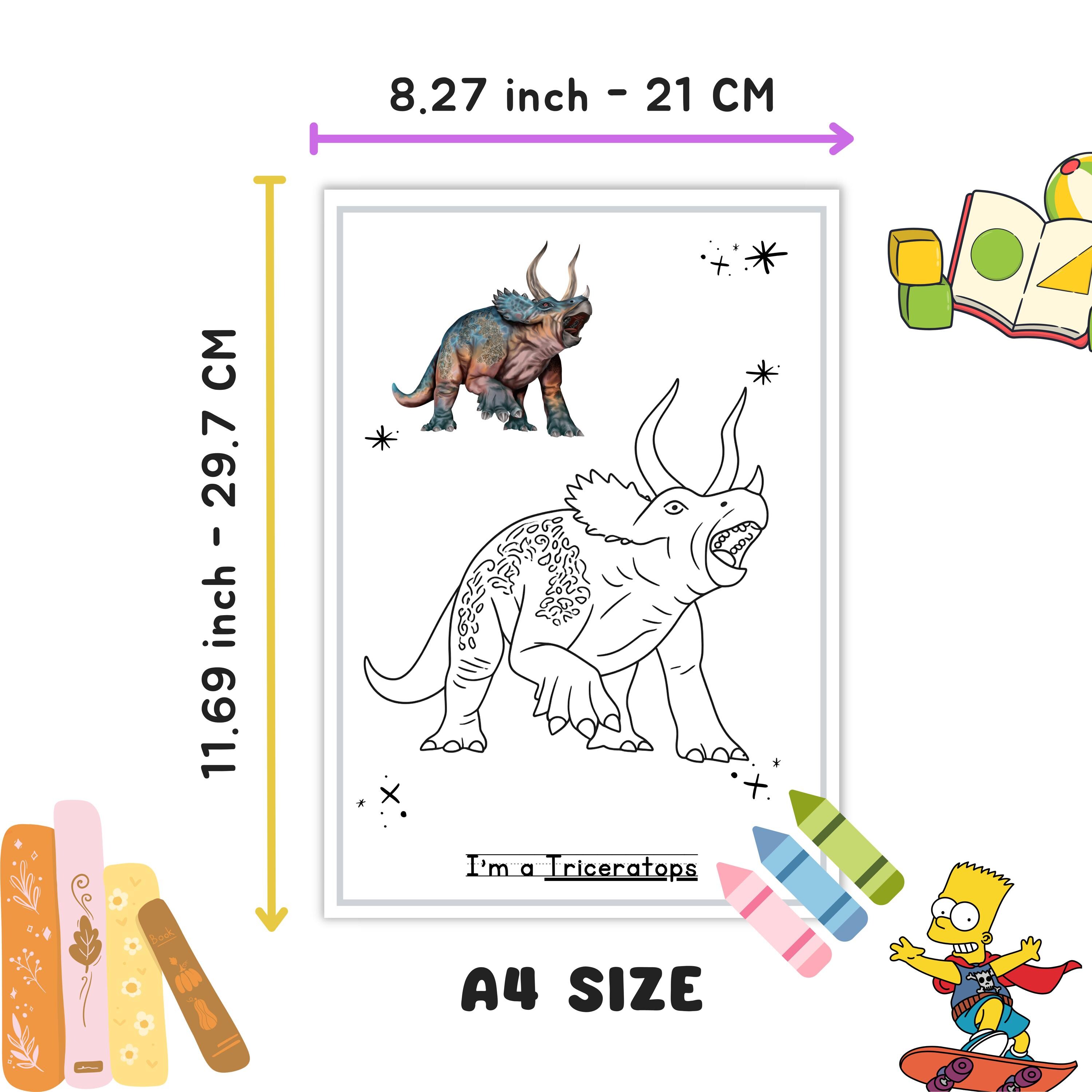 Dinosaur Coloring Pages | 100+ Printable Kids Activity Book - Etsy