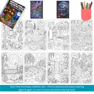 Fantasy coloring book 70+ adults digital magical coloring fairytale whimsical coloring cozy enchanted coloring pages printable pdf cottagecore coloring cozy cute coloring magical coloring mystical coloring fairytale coloring whimsical coloring enchanted coloring detailed coloring forest coloring page adult coloring pages coloring book print digital coloring pdf fantasy coloring pdf