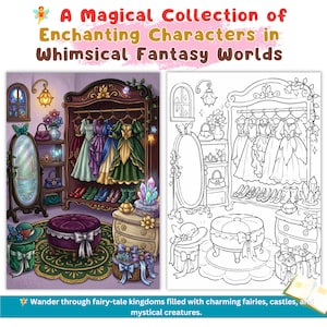 Fantasy coloring book 70+ adults digital magical coloring fairytale whimsical coloring cozy enchanted coloring pages printable pdf cottagecore coloring cozy cute coloring magical coloring mystical coloring fairytale coloring whimsical coloring enchanted coloring detailed coloring forest coloring page adult coloring pages coloring book print digital coloring pdf fantasy coloring pdf