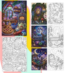 Fantasy coloring book 70+ adults digital magical coloring fairytale whimsical coloring cozy enchanted coloring pages printable pdf cottagecore coloring cozy cute coloring magical coloring mystical coloring fairytale coloring whimsical coloring enchanted coloring detailed coloring forest coloring page adult coloring pages coloring book print digital coloring pdf fantasy coloring pdf