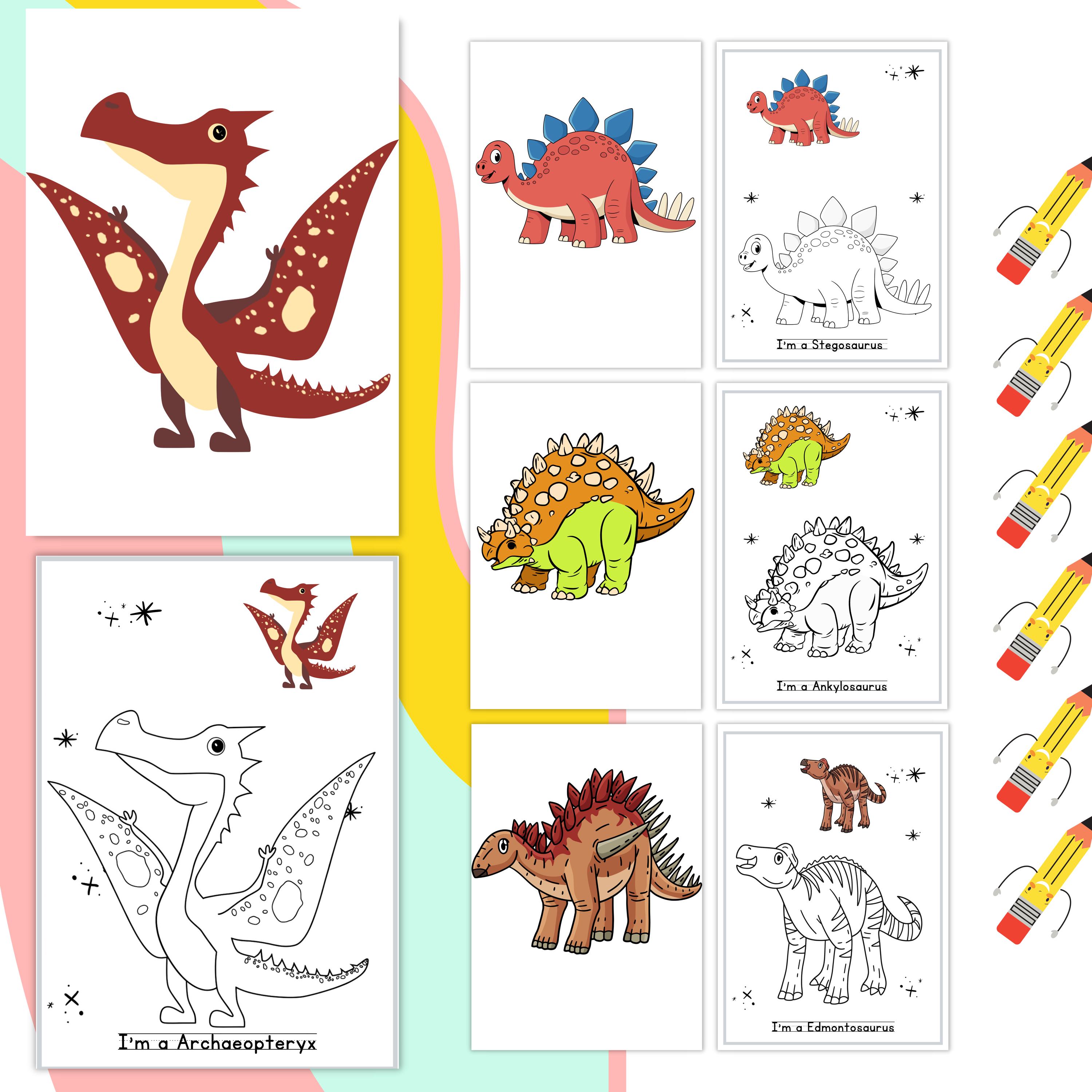 Dinosaur Coloring Pages | 100+ Printable Kids Activity Book - Etsy
