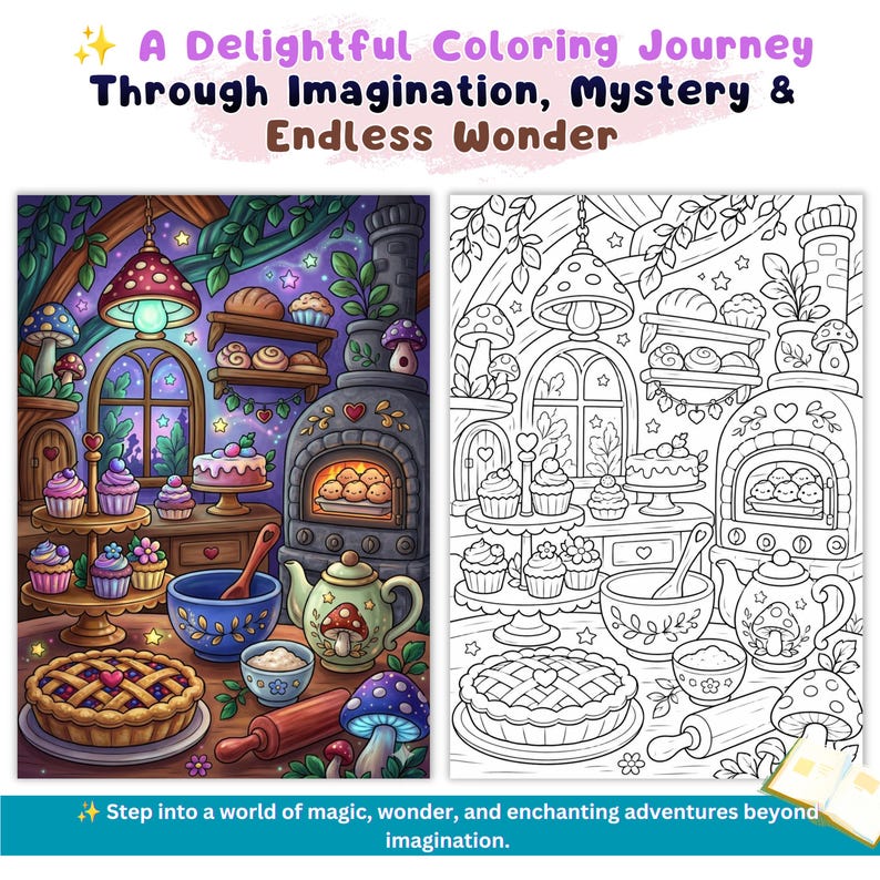 Fantasy coloring book 70+ adults digital magical coloring fairytale whimsical coloring cozy enchanted coloring pages printable pdf cottagecore coloring cozy cute coloring magical coloring mystical coloring fairytale coloring whimsical coloring enchanted coloring detailed coloring forest coloring page adult coloring pages coloring book print digital coloring pdf fantasy coloring pdf
