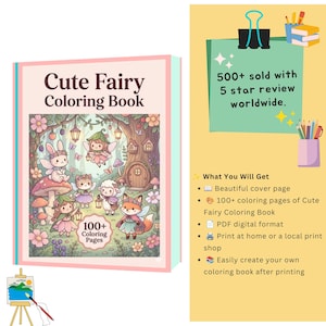 Cute Fairy Coloring Book Pages Cozy Fantasy Coloring Book Enchanted Forest Printable Magical Forest Coloring Pages Relaxing Adult Coloring cottage core coloring cozy cute coloring magical coloring mystical coloring cozy coloring book fairytale coloring whimsical coloring enchanted coloring fairy coloring book forest coloring page adult coloring pages digital coloring pdf fantasy coloring pdf