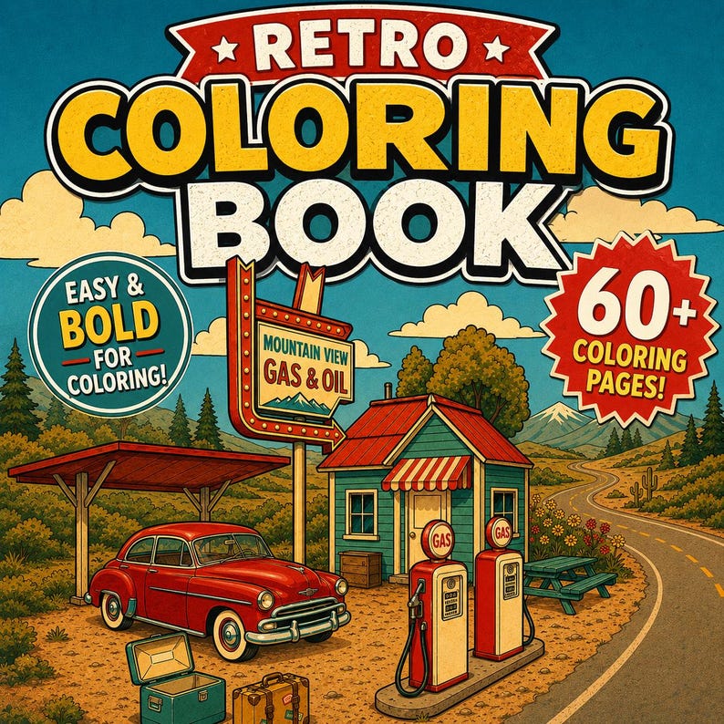 Retro coloring book for adult cozy aesthetic coloring vintage groovy coloring nostalgic old school coloring pages digital printable download nostalgic coloring cozy cute coloring old school coloring cozy aesthetic color retro coloring book teen coloring book groovy coloring page vintage coloring pdf digital coloring png adult coloring pages pdf coloring sheets printable coloring 90s coloring 80s 70s