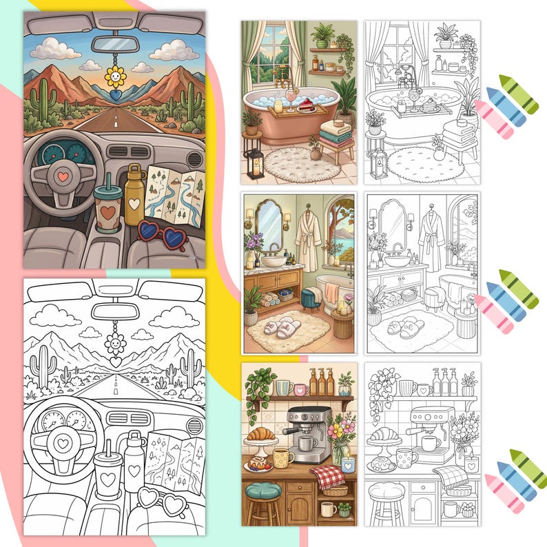 Weekend Hygge Coloring Book for Adults, 70+ Cozy Aesthetic Scenes, Relaxing Self Care Coloring Pages, Cute Everyday Life, Digital Printable aesthetic coloring hygge coloring book cozy girl coloring cozy coloring book cozy home coloring self care coloring adult coloring pages digital coloring home coloring book printable coloring stress relief art cute life coloring relaxing coloring