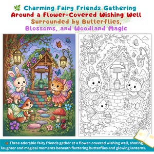 Cute Fairy Coloring Book Pages Cozy Fantasy Coloring Book Enchanted Forest Printable Magical Forest Coloring Pages Relaxing Adult Coloring cottage core coloring cozy cute coloring magical coloring mystical coloring cozy coloring book fairytale coloring whimsical coloring enchanted coloring fairy coloring book forest coloring page adult coloring pages digital coloring pdf fantasy coloring pdf