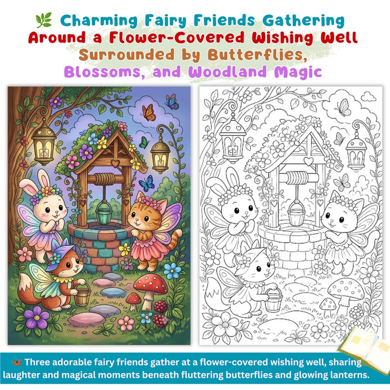 Cute Fairy Coloring Book Pages Cozy Fantasy Coloring Book Enchanted Forest Printable Magical Forest Coloring Pages Relaxing Adult Coloring cottage core coloring cozy cute coloring magical coloring mystical coloring cozy coloring book fairytale coloring whimsical coloring enchanted coloring fairy coloring book forest coloring page adult coloring pages digital coloring pdf fantasy coloring pdf