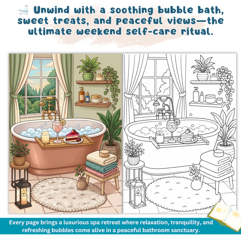 Weekend Hygge Coloring Book for Adults, 70+ Cozy Aesthetic Scenes, Relaxing Self Care Coloring Pages, Cute Everyday Life, Digital Printable aesthetic coloring hygge coloring book cozy girl coloring cozy coloring book cozy home coloring self care coloring adult coloring pages digital coloring home coloring book printable coloring stress relief art cute life coloring relaxing coloring