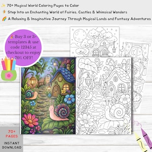 Fantasy coloring book 70+ adults digital magical coloring fairytale whimsical coloring cozy enchanted coloring pages printable pdf cottagecore coloring cozy cute coloring magical coloring mystical coloring fairytale coloring whimsical coloring enchanted coloring detailed coloring forest coloring page adult coloring pages coloring book print digital coloring pdf fantasy coloring pdf
