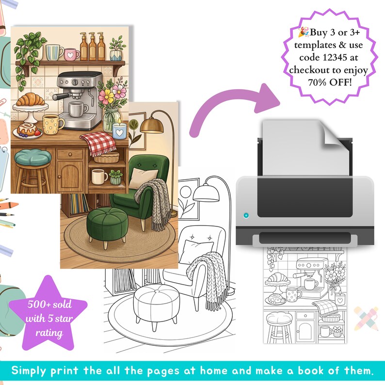 Weekend Hygge Coloring Book for Adults, 70+ Cozy Aesthetic Scenes, Relaxing Self Care Coloring Pages, Cute Everyday Life, Digital Printable aesthetic coloring hygge coloring book cozy girl coloring cozy coloring book cozy home coloring self care coloring adult coloring pages digital coloring home coloring book printable coloring stress relief art cute life coloring relaxing coloring