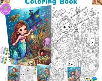 Little Sea Prince Coloring Book filled with 100+ easy and bold ocean-themed coloring pages, Coloring sheets, coloring pages, coloring art.
