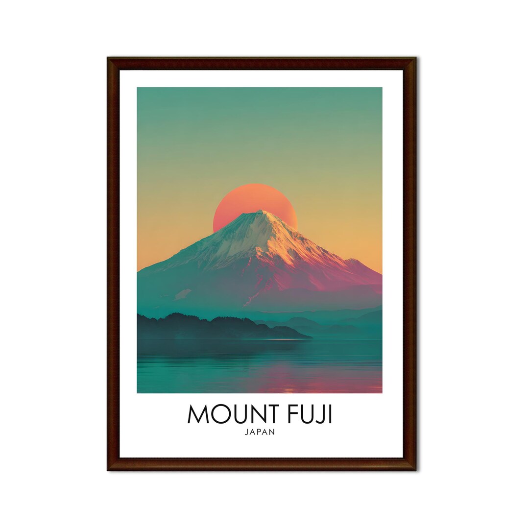 Mount Fuji Japan Poster – Mt Fuji Art Print | Japanese Mountain Travel ...
