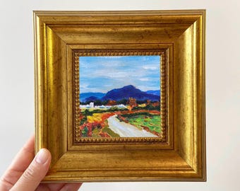 Peintures à l'huile miniatures de paysages impressionnistes peintes à la main - Petite décoration murale
