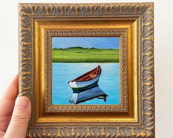 Hand-Painted Miniature Ocean Landscapes | Framed Oil Paintings for Unique Wall Art