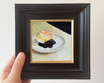 Hand-Painted Miniature Oil Paintings | Framed Food Artworks for Kitchen Decor