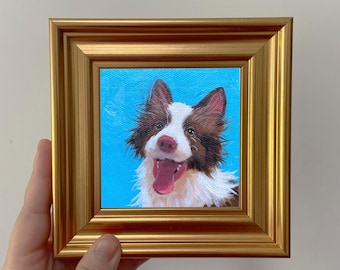 茶色の犬の油絵 | ペットの肖像画 気まぐれなアート - Etsy 日本