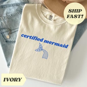Comfort Colors® Certified Mermaid T-Shirt Summer Beach Lover Shirt Trendy Summer Shirt Ocean Lover Gift For Summer Shirt Cute Vacation Shirt