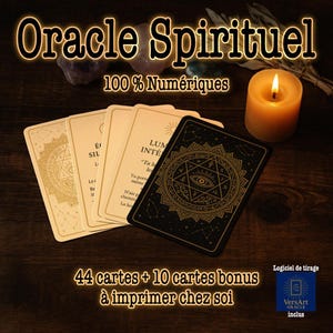 Cartes oracle numérique – Jeu de 54 cartes + Logiciel VersArt Oracle inclus | Guidance quotidienne | ésotérisme | spiritualité | Intuition