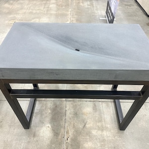 Angled Concrete Sink with Steel Frame – Industrial Bathroom Vanity Console | Custom Handmade Basin