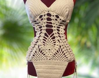 Crochet Monokini Swimsuit
