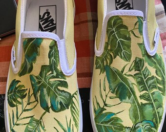 Hand Painted Vans Plant Shoes