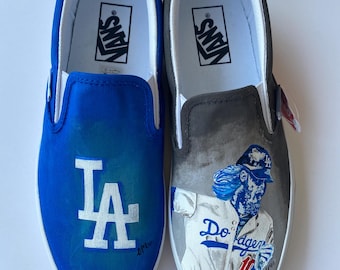 Custom Dodgers Baseball Vans Shoes - Etsy display picture 1
