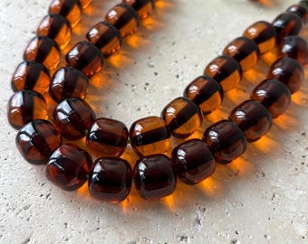 Handmade German Amber Tasbih | 33-Bead Islamic Prayer Beads | Misbaha | Muslim Gift