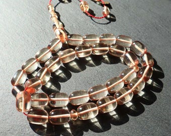 Pressed Amber Resin Islamic Prayer Beads | Clear Transparent Tasbih | 33-Bead