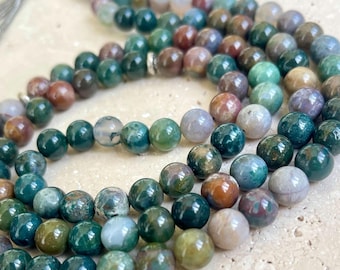 Green Agate Islamic Prayer Beads | Handmade Aqeeq Tasbih | 99-Bead Muslim Rosary | Misbaha