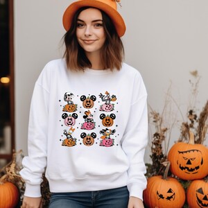 Mickey and Friends Skeleton Pumpkin Disney Halloween Sweatshirt/Hoodie, Disney Sweatshirt, Disney Halloween Family Matching Trip Sweatshirt
