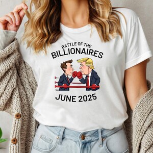 Trump vs Elon T-Shirt: Battle of Billionaires Meme Shirt