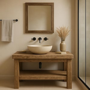 Custom Bathroom Vanity, Rustic Aged Wood Vanity Farmhouse Vanity Farmhouse Bathroom Rustic Reclaimed Wood Furniture