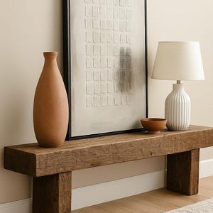 Reclaimed Wood Console Bench Farmhouse Entryway Table  Design Table , Handmade Solid Wood table