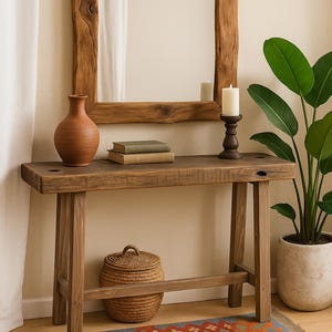 Reclaimed Wood Console Table Barnwood Rustic Console Table Rustic Entryway Table Rustic Bench Farmhouse Furniture