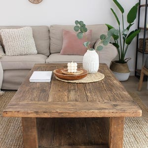 Barnwood Coffee Table Reclaimed Wood Coffee Table Natural Finish Wood Table Home Rustic Furniture Reactangular Centerpiece
