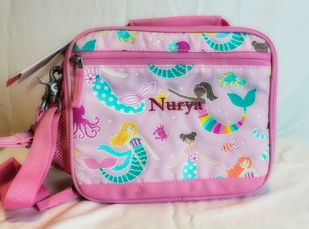 Pottery Barn Mermaid Cold Pack Lunch Box embroidered Nurya Etsy