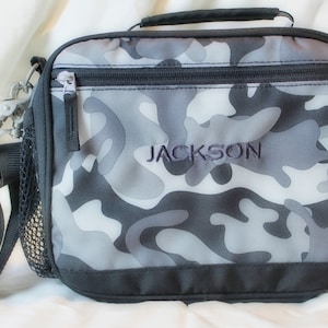 Pottery barn Camo Cold pack Lunch Boxes -Embroidered Jackson