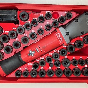 Inserto Packout para chave de impacto angular de 3/8" FUEL e conjunto de soquetes de impacto (RAWSH-O)