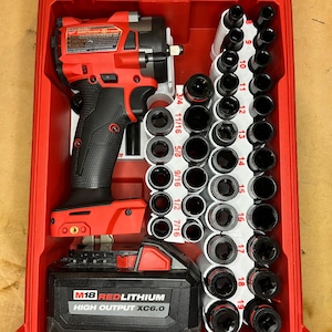 Inserto organizer Packout per chiave a impulsi compatta M18 e set di bussole da 43 pezzi (SWASH 2854)