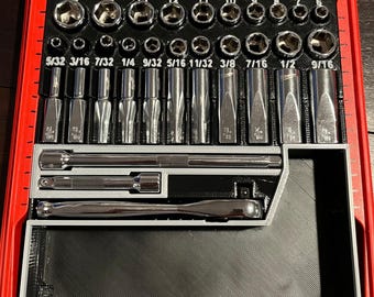 Inserto Packout para juego de llaves de vaso SAE/métricas de 50 piezas de 1/4" (ST-Q50)