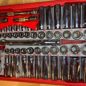 Inserto Packout para juego de llaves de vaso SAE/métricas de 56 piezas de 3/8" (ST-56)