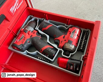 Packout Drawer Insert For M12 Gen 2 Drill/Impact Driver - Jonah Pope Design (JPD-DID)