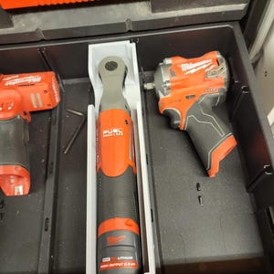 Packout Ultra Slim Drawer Insert for Small M12 Ratchet (MDD-MR) - Milwaukee Dave Design