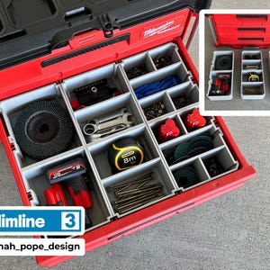 Inserts de rangement pour tiroirs ultraplats (rouge/noir) - Jonah Pope Design (JPD-OT)