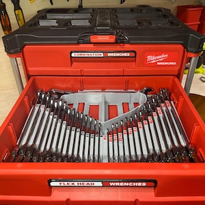 Packout-lådinsatser för Milwaukee Flex Head-spärrkombinationsnyckelsatser (Fhw-S D och Fhw-M D)