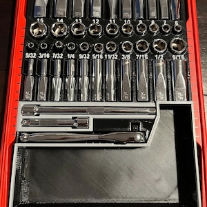 Inserto Packout para juego de llaves de vaso SAE/métricas de 50 piezas de 1/4" (ST-Q50)