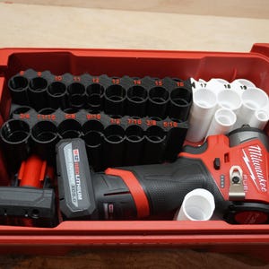Packout Insert Upgrade Kit For M12 Sub-Compact 3/8" Impact Wrench + 43-piece Impact Socket Set (SWASH sub HS)