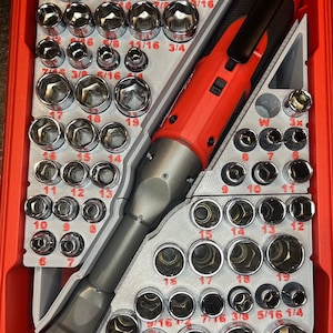 Packout Insert For M12 Extended Reach 3/8" Ratchet and 56-Piece Socket Set (MERSH)